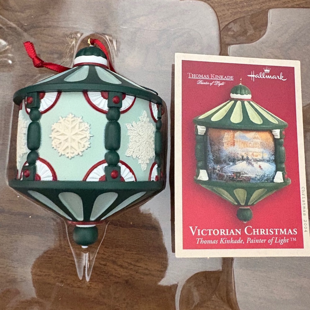 Hallmark 2004 Thomas Kinkade Victorian Christmas Scrolling Keepsake Ornament